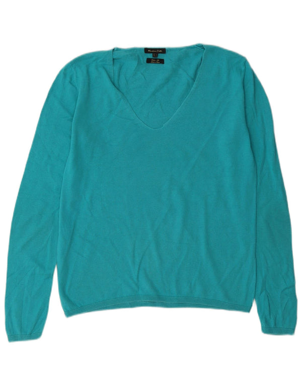 Massimo Dutti ženski pulover s V-izrezom UK 10 Small Blue