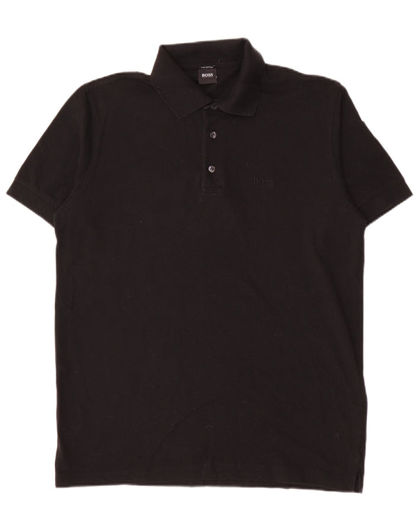 Hugo Boss muška polo majica srednje crne pamučne boje