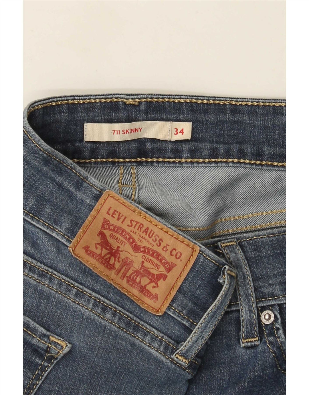 Levi's ženske 711 uske traperice W34 L30 plave