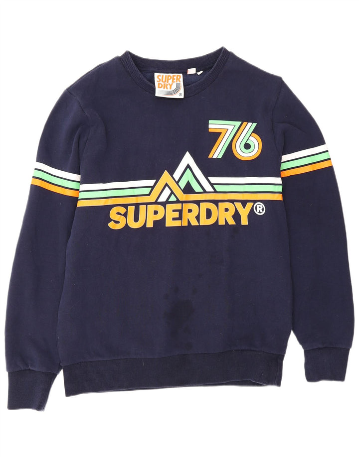 Superdry muški džemper s grafičkim motivima XL tamnoplavi pamuk