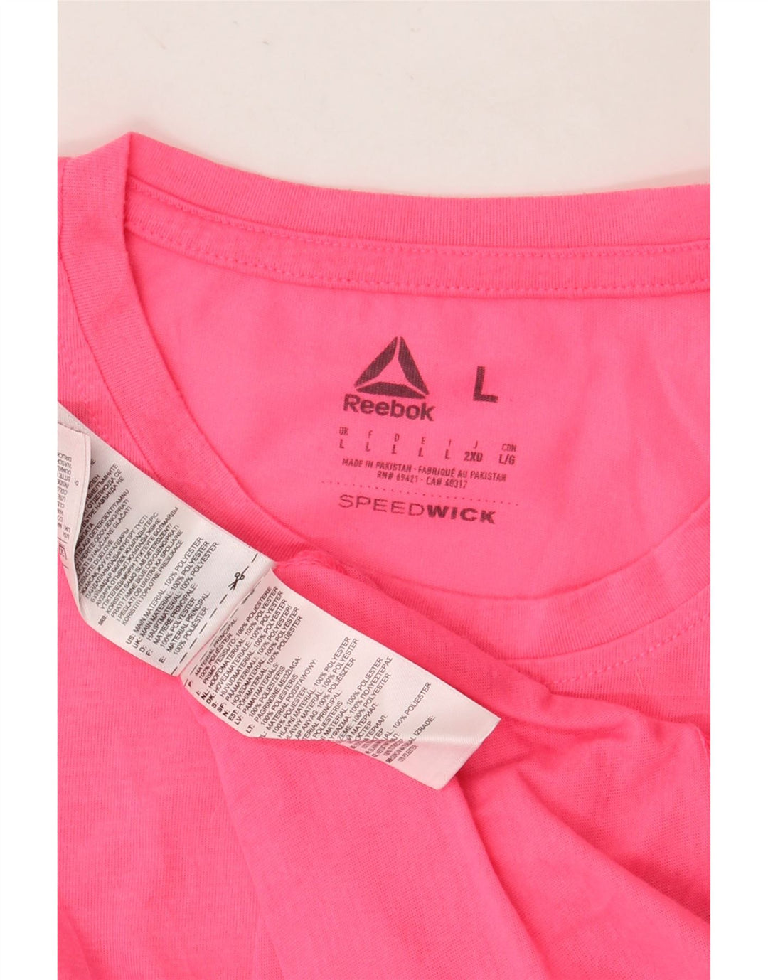 Reebok muška majica s grafičkim motivima, veliki ružičasti poliester