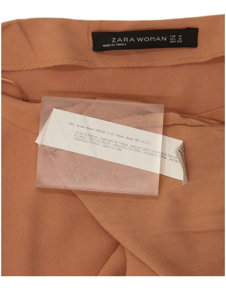 Zara ženska majica dugih rukava UK 12 srednje smeđa viskoza