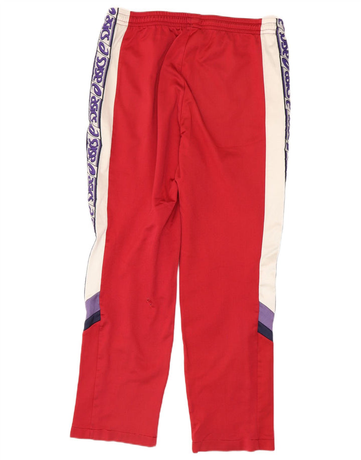 Asics Muške Graphic Trenirke Hlače IT 52 Large Red Colourblock Polyamide