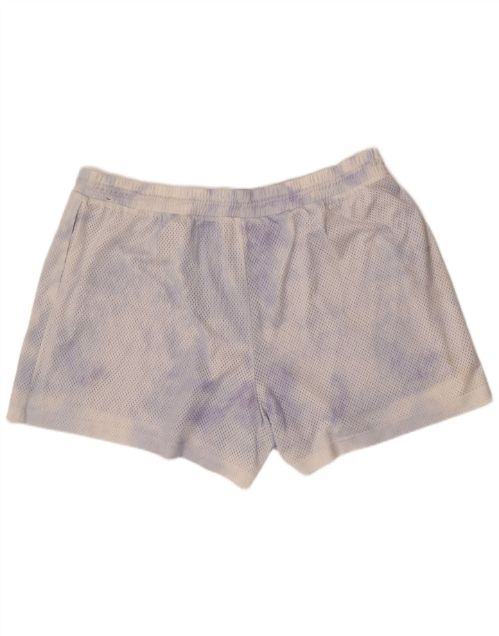 Nike Womens Sport Shorts UK 20 2XL  White Tie Dye Polyester
