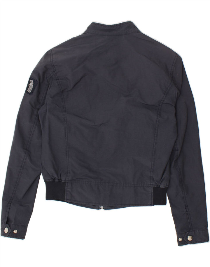 REFRIGUE Boys Bomber Jacket 11-12 Years Large Navy Blue Nylon Vintage Refrigue and Second-Hand Refrigue from Messina Hembry 
