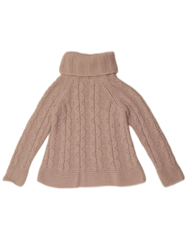 Marks & Spencer ženski pulover s rol izrezom UK 10 Small Beige Acrylic
