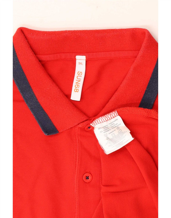 Sun68 muška polo majica 3XL crveni pamuk
