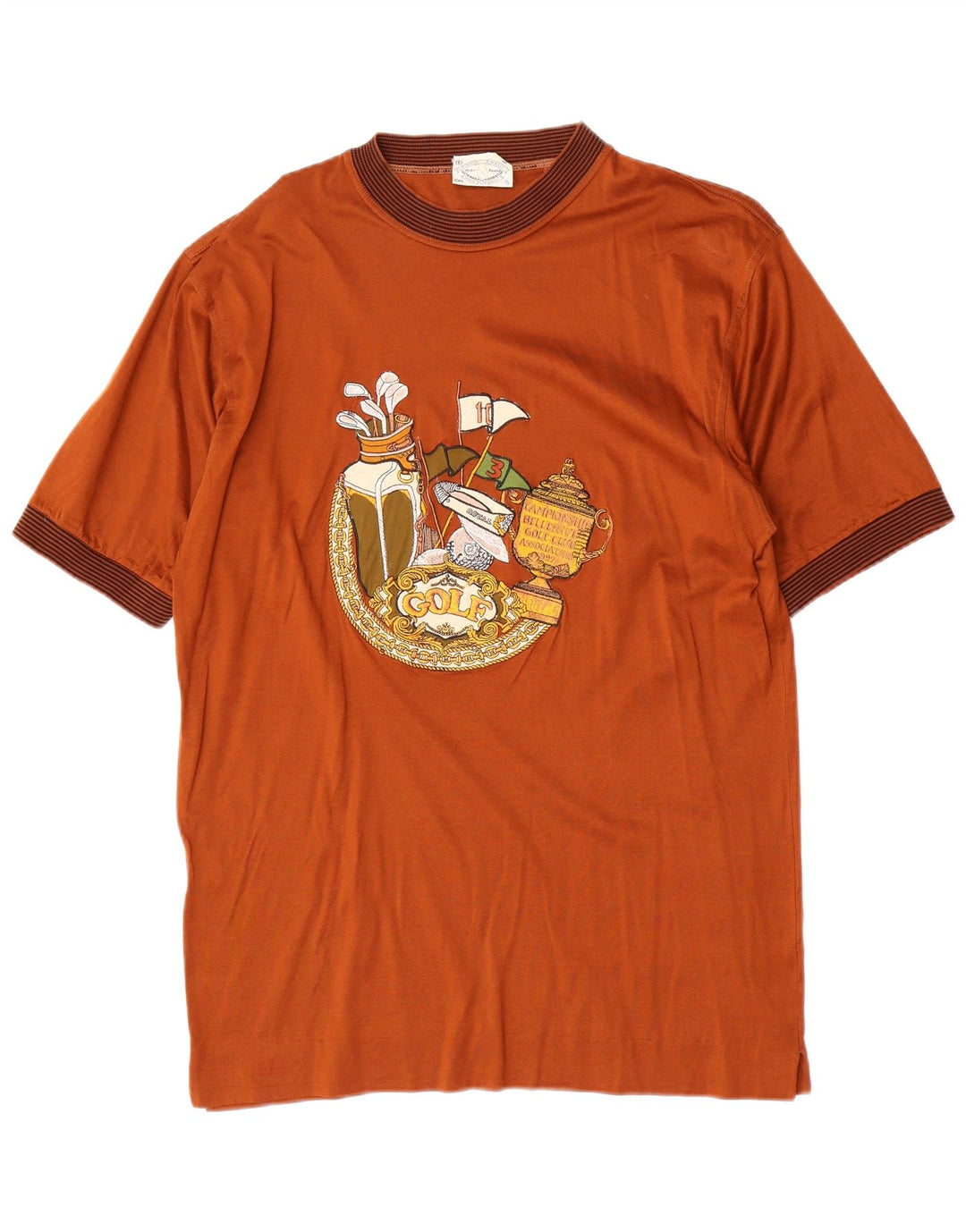 Vintage muška majica s grafičkim motivima Srednje smeđa