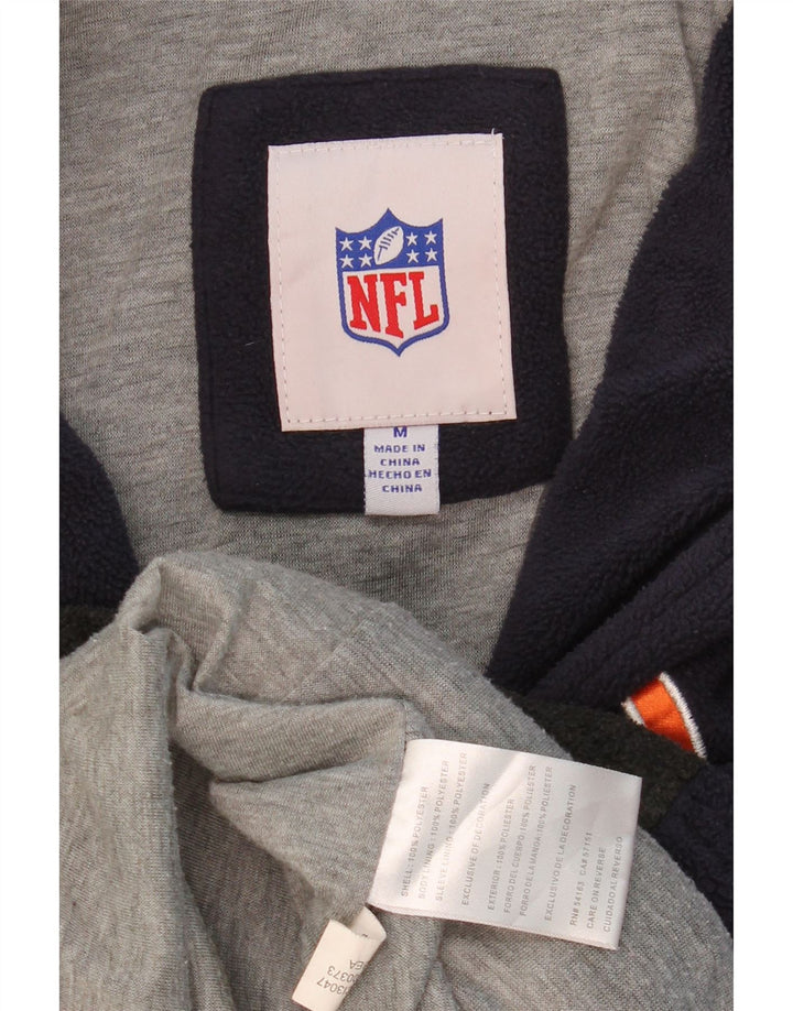 NFL TEAM APPAREL Mens Fleece Jacket UK 38 Medium Navy Blue Colourblock Vintage NFL TEAM APPAREL and Second-Hand NFL TEAM APPAREL from Messina Hembry 