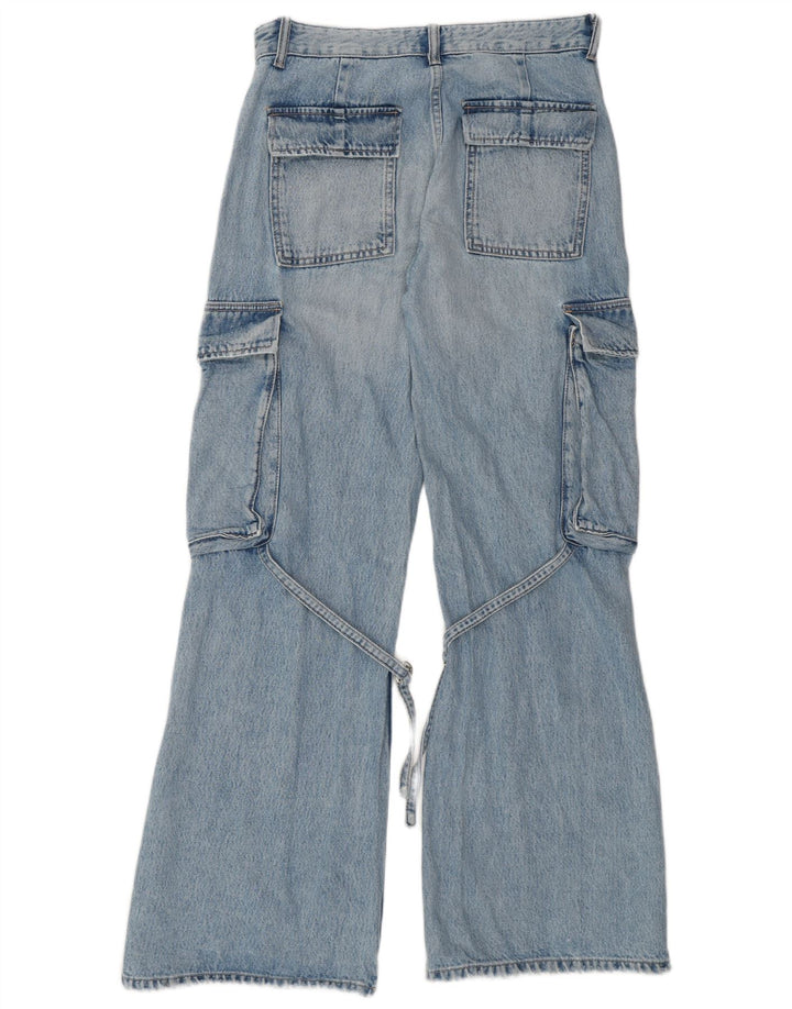 ZARA ženske Cargo lepršave traperice EU 36 XS W26 L32 plavi pamuk