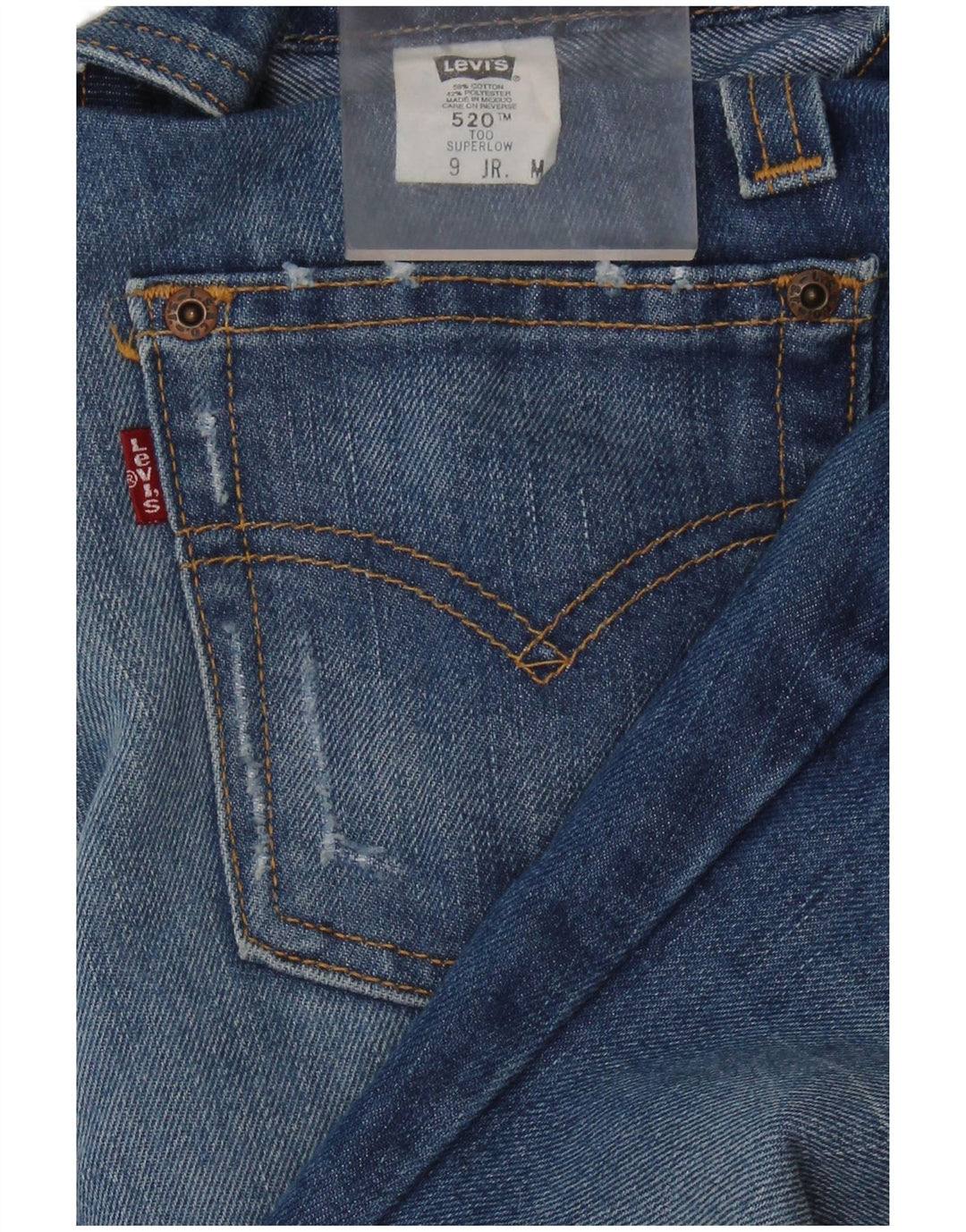 LEVI'S ženske 520 srednje niske traperice W30 L33 plavi pamuk
