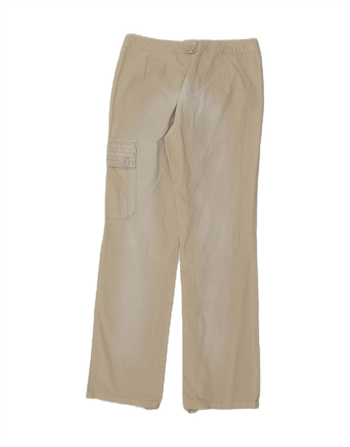 MURPHY & NYE Womens Straight Cargo Trousers W30 L33 Beige Cotton Vintage Murphy & Nye and Second-Hand Murphy & Nye from Messina Hembry 