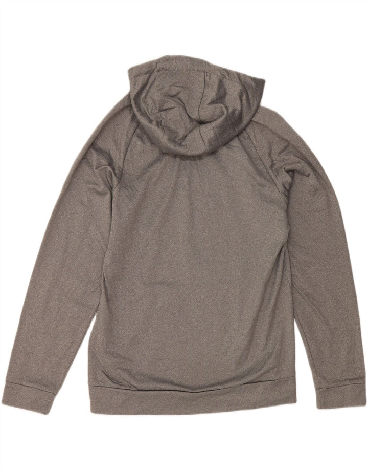 Mali sivi Nike Dri Fit majica s kapuljačom od poliestera