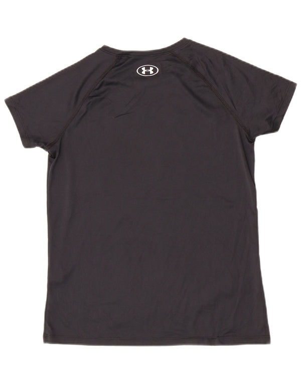 Under Armour Girls Graphic T-Shirt Top 13-14 Years XL Black Sports