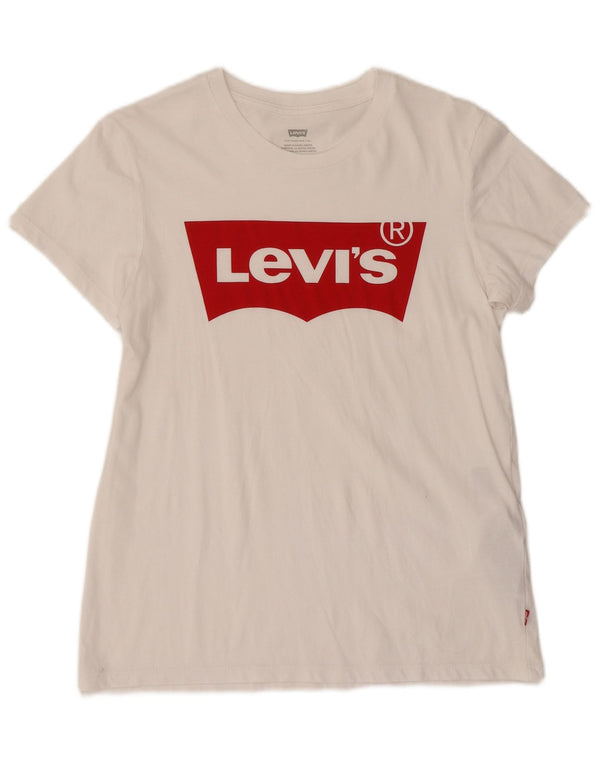 LEVI'S Ženska majica kratkih rukava s grafičkim motivima UK 10 Mali bijeli pamuk