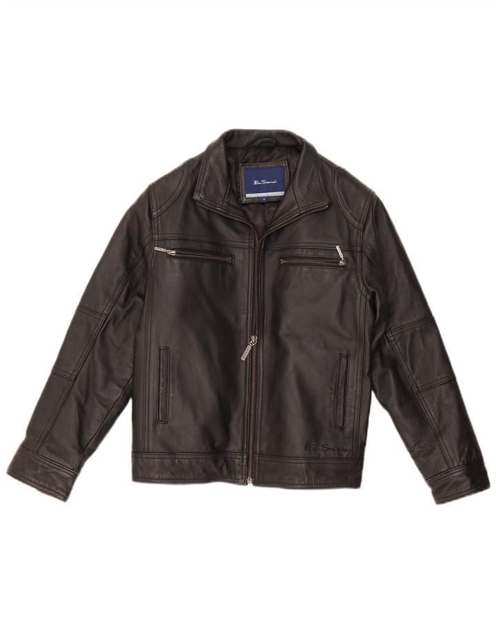 Mala crna kožna jakna Ben Sherman za dječake 9-10 godina
