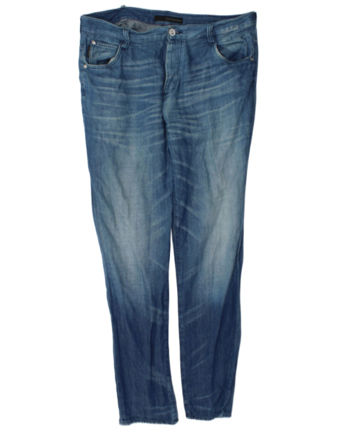 Calvin Klein Mens Regular Slim Jeans W38 L34 Plava