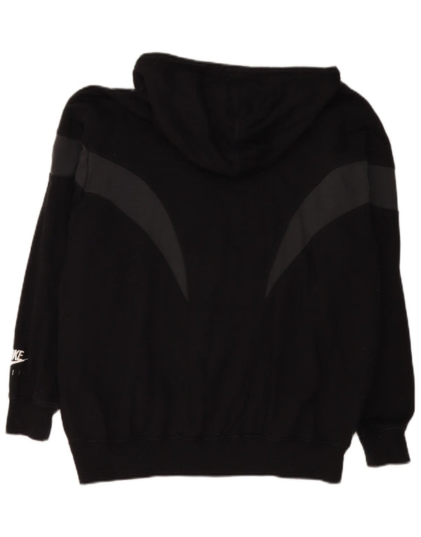 Mali crni pamučni džemper s kapuljačom Nike Graphic Loose Fit