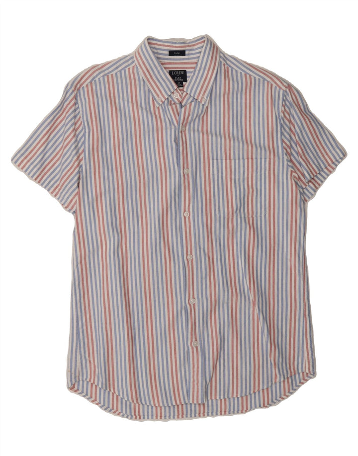 J. CREW Mens Flex Oxford Slim Shirt Medium Multicoloured Pinstripe Vintage J. Crew and Second-Hand J. Crew from Messina Hembry 