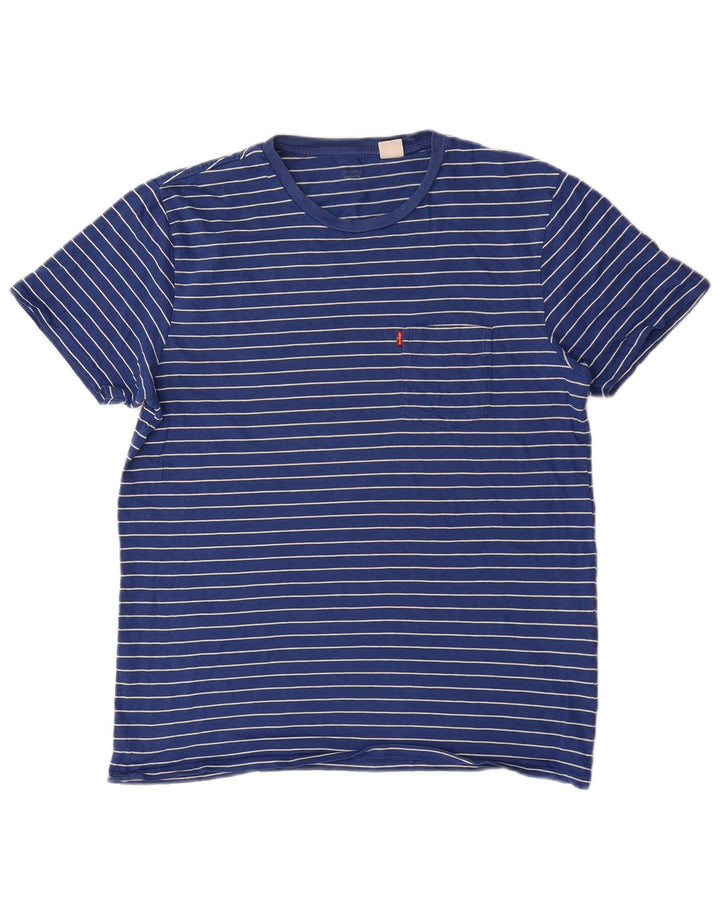 Levi's muška majica kratkih rukava, pamuk na srednje plave pruge