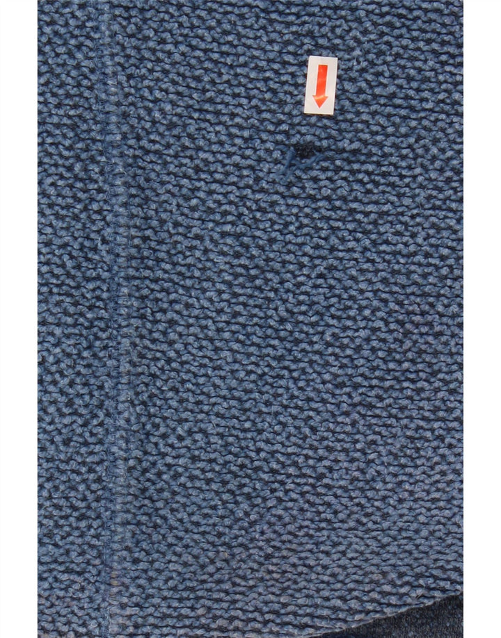 WEIRD FISH Ženska majica s kratkim rukavima UK 14 Srednje plavi pamuk