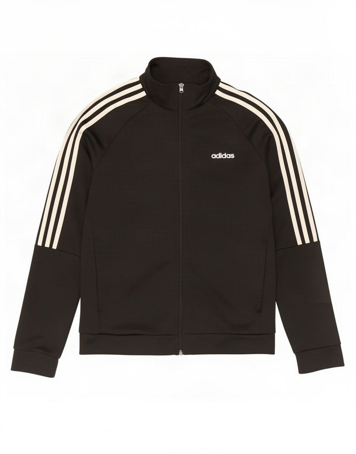 Adidas ženska gornja jakna trenirke UK 12/14 srednje crni poliester