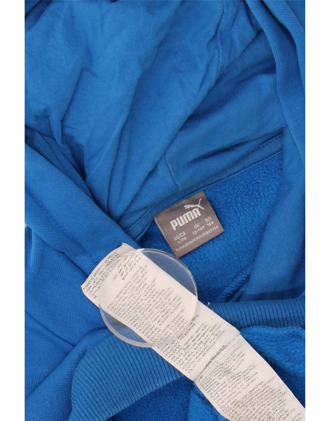 PUMA majica s kapuljačom za djevojčice 13-14 godina, plavi pamuk