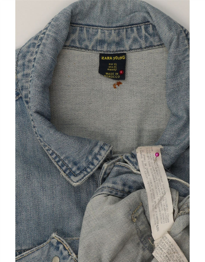 ZARA muška traper jakna UK 42 XL plavi pamuk