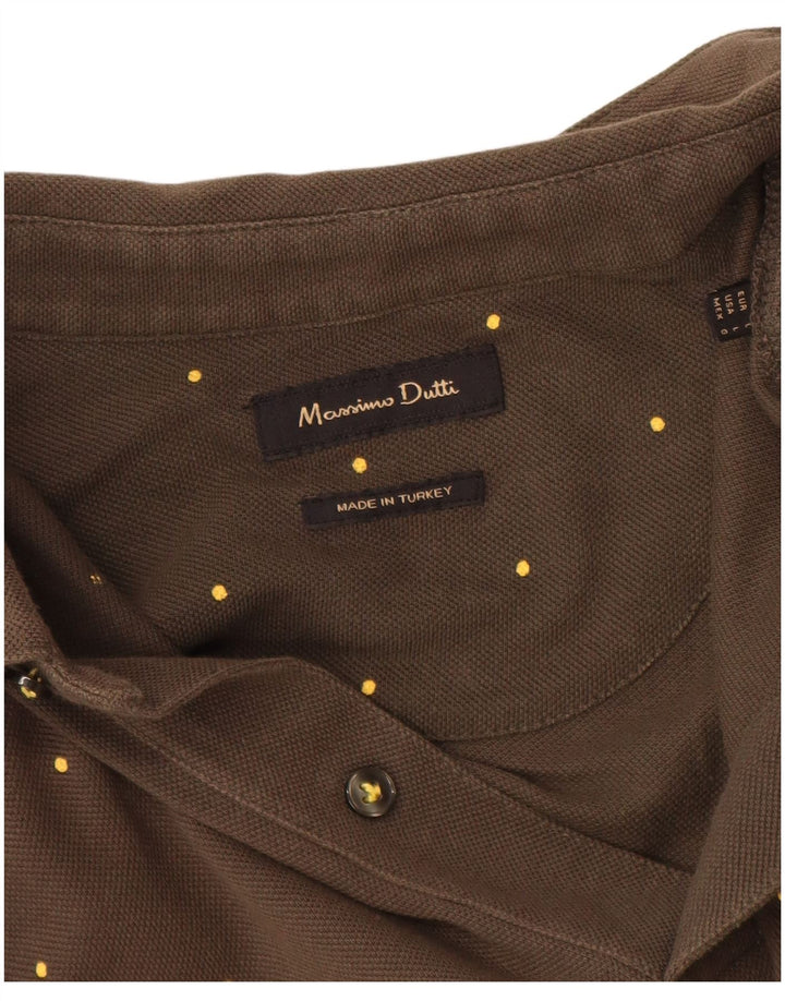 Massimo Dutti muška polo majica velika kaki točkasta
