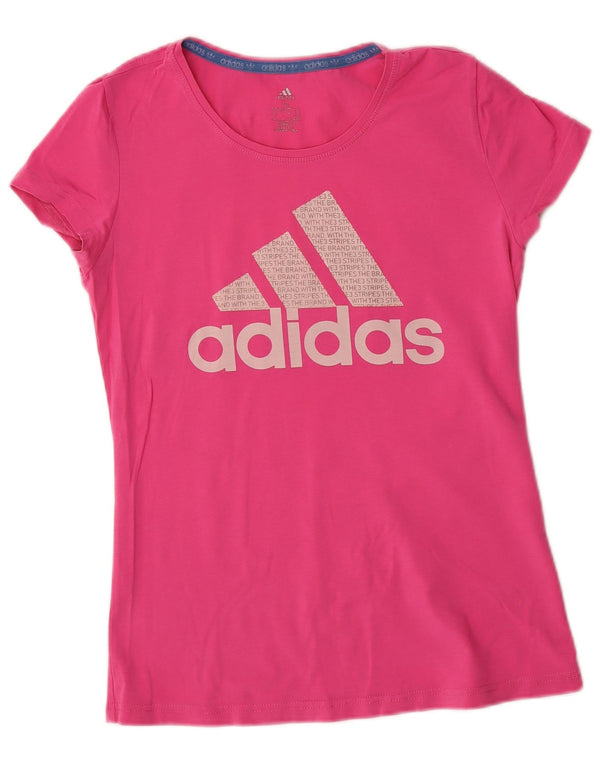 Adidas ženska majica kratkih rukava Climalite Graphic Top UK 12 srednje ružičasta