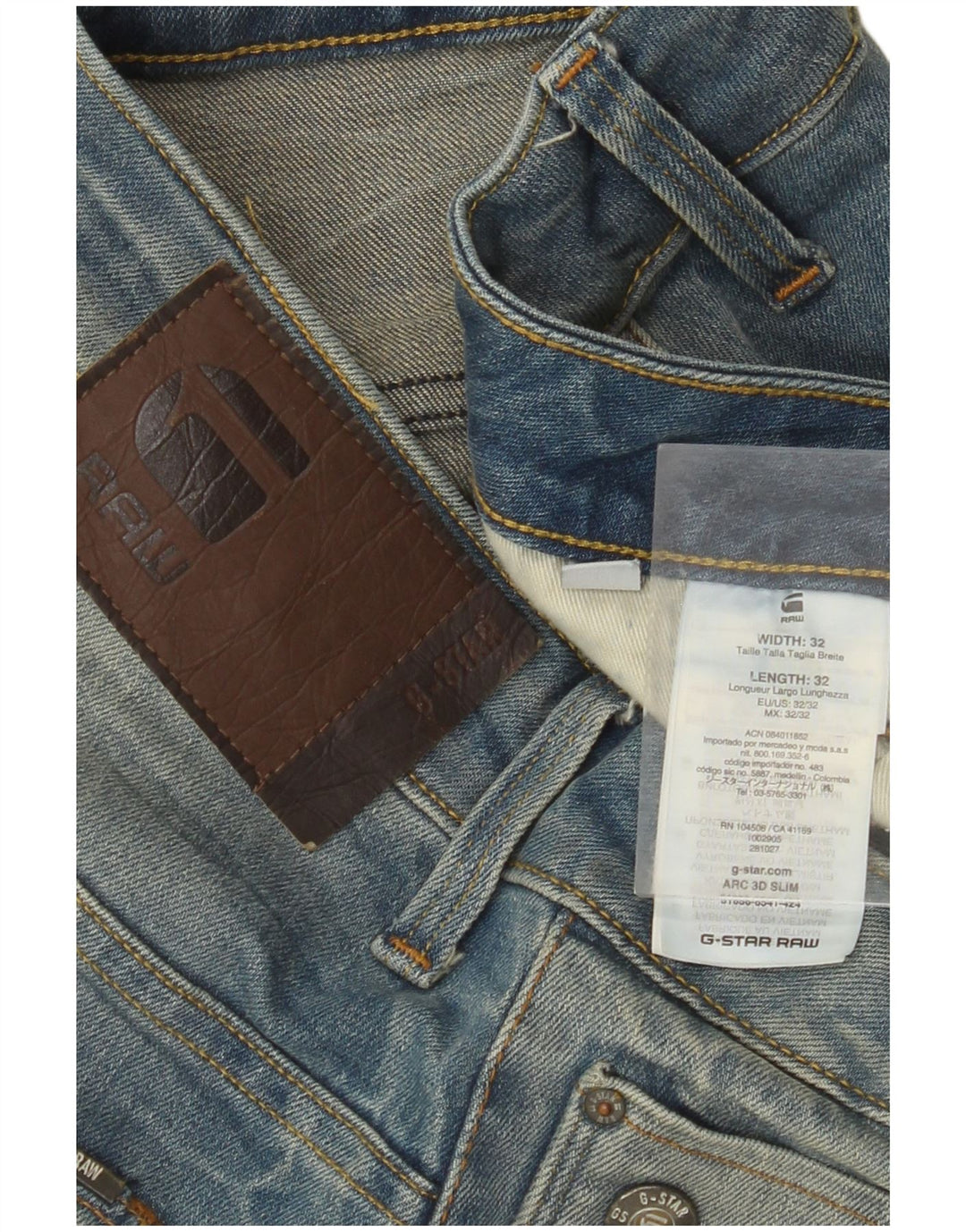 G-STAR Muške uske traperice 3D Arc W32 L32 Plavi pamuk