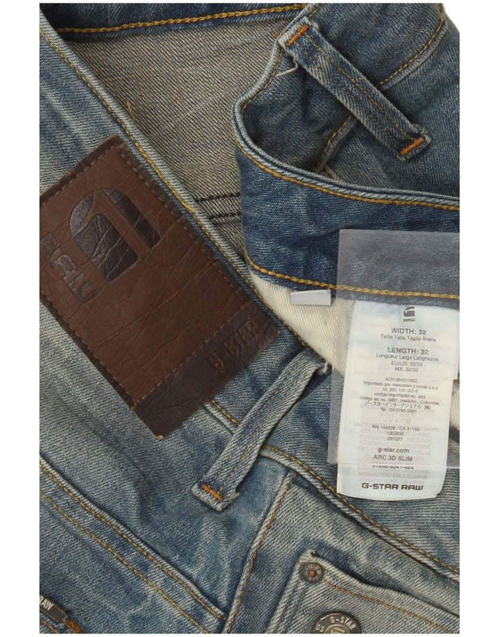 G-STAR Muške uske traperice 3D Arc W32 L32 Plavi pamuk