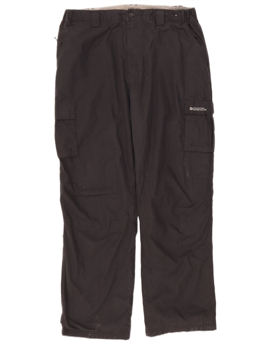 MOUNTAIN WAREHOUSE Muške ravne kargo hlače W38 L32 crni poliester