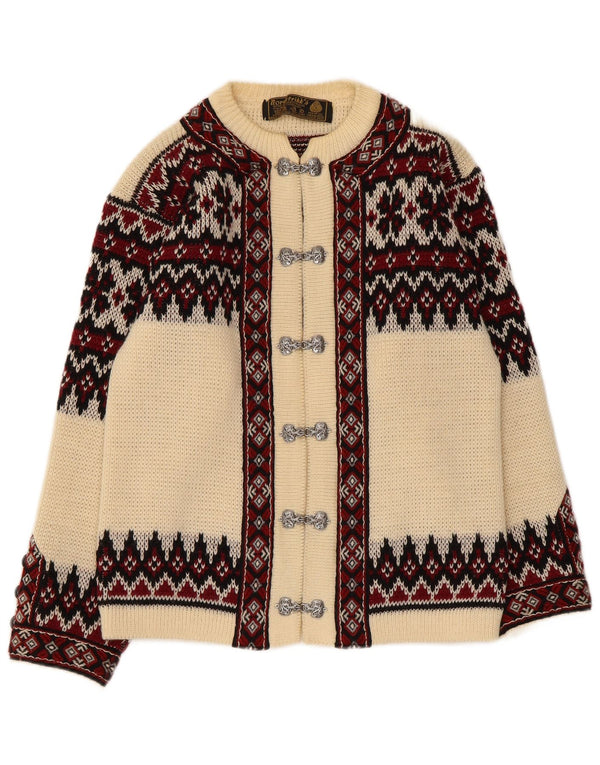 Nordstrikk muški kardigan pulover IT 46 Small Off White Fair Isle