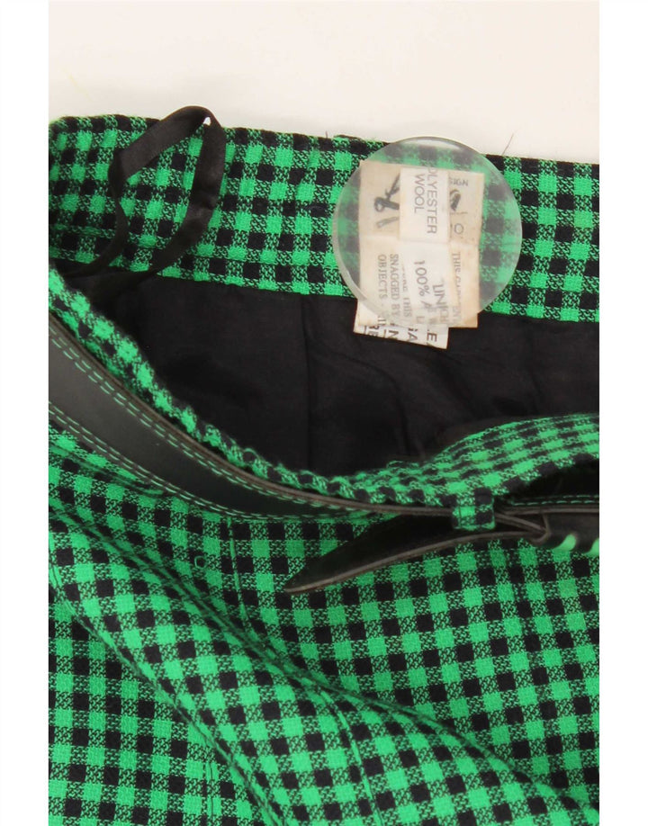 Libra ženska plisirana suknja s noževima UK 20 2XL W36 zeleni gingham poliester