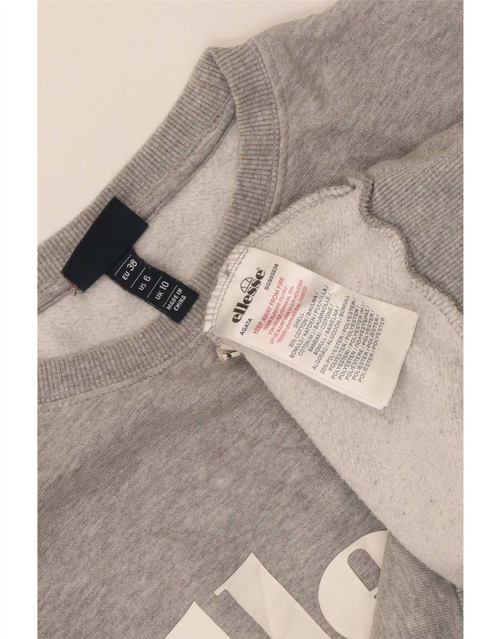 Ellesse Ženska majica s motivima prekomjerne majice UK 10 Small Grey Flected
