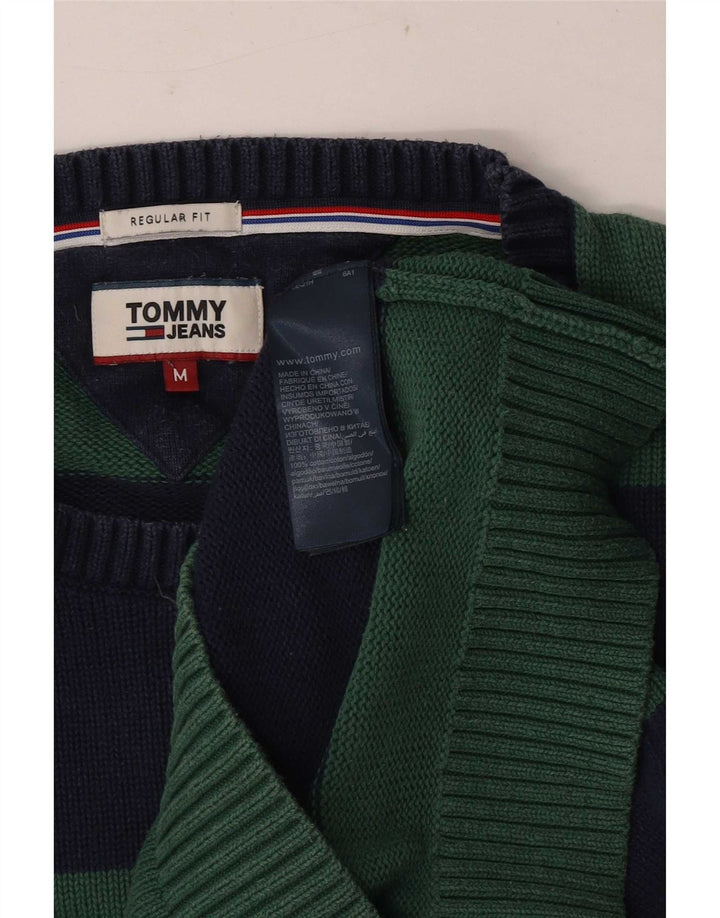 Tommy Hilfiger muški džemper s okruglim izrezom srednje zelene pruge