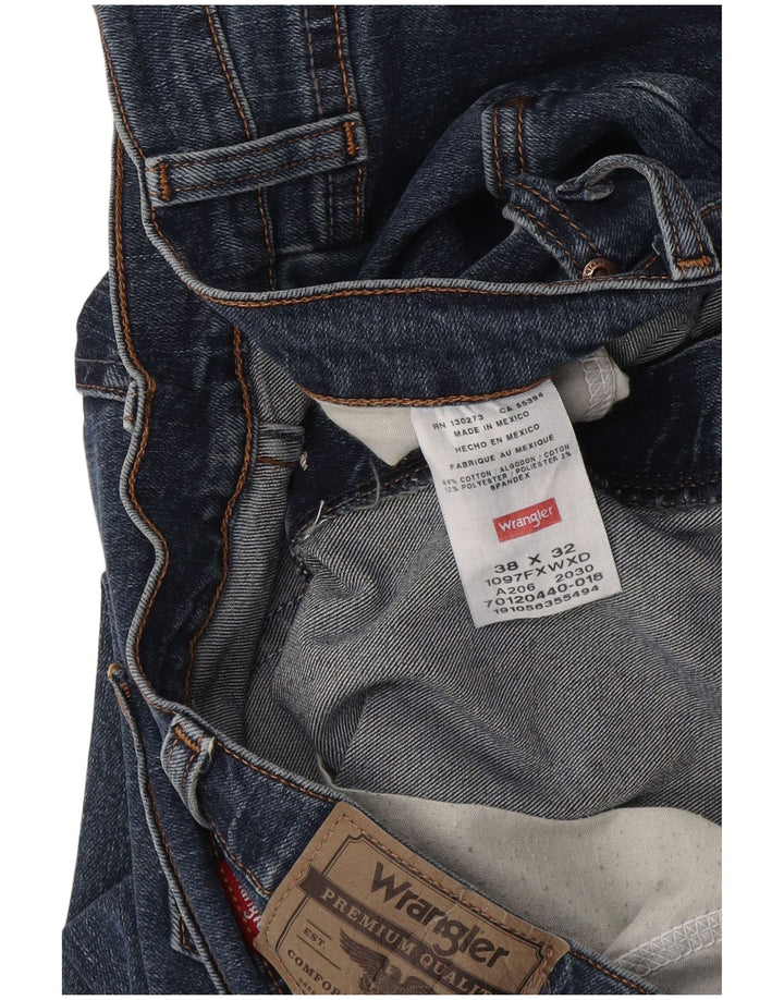 Wrangler muške ravne traperice W38 L32 plavi pamuk