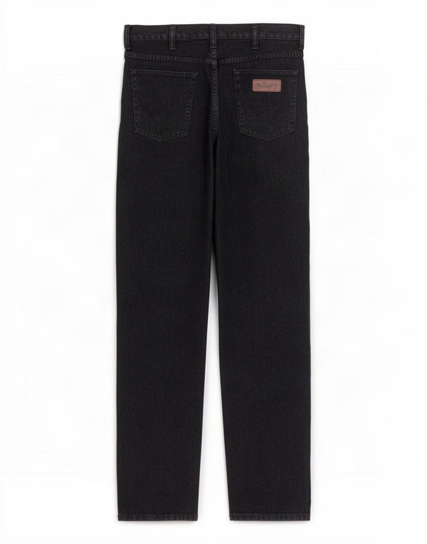 Wrangler Muške Texas Straight Jeans W36 L34 Crni pamuk