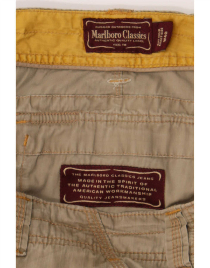 Marlboro Classics Mens Regular Fit Cargo kratke hlače W40 XL kaki pamuk
