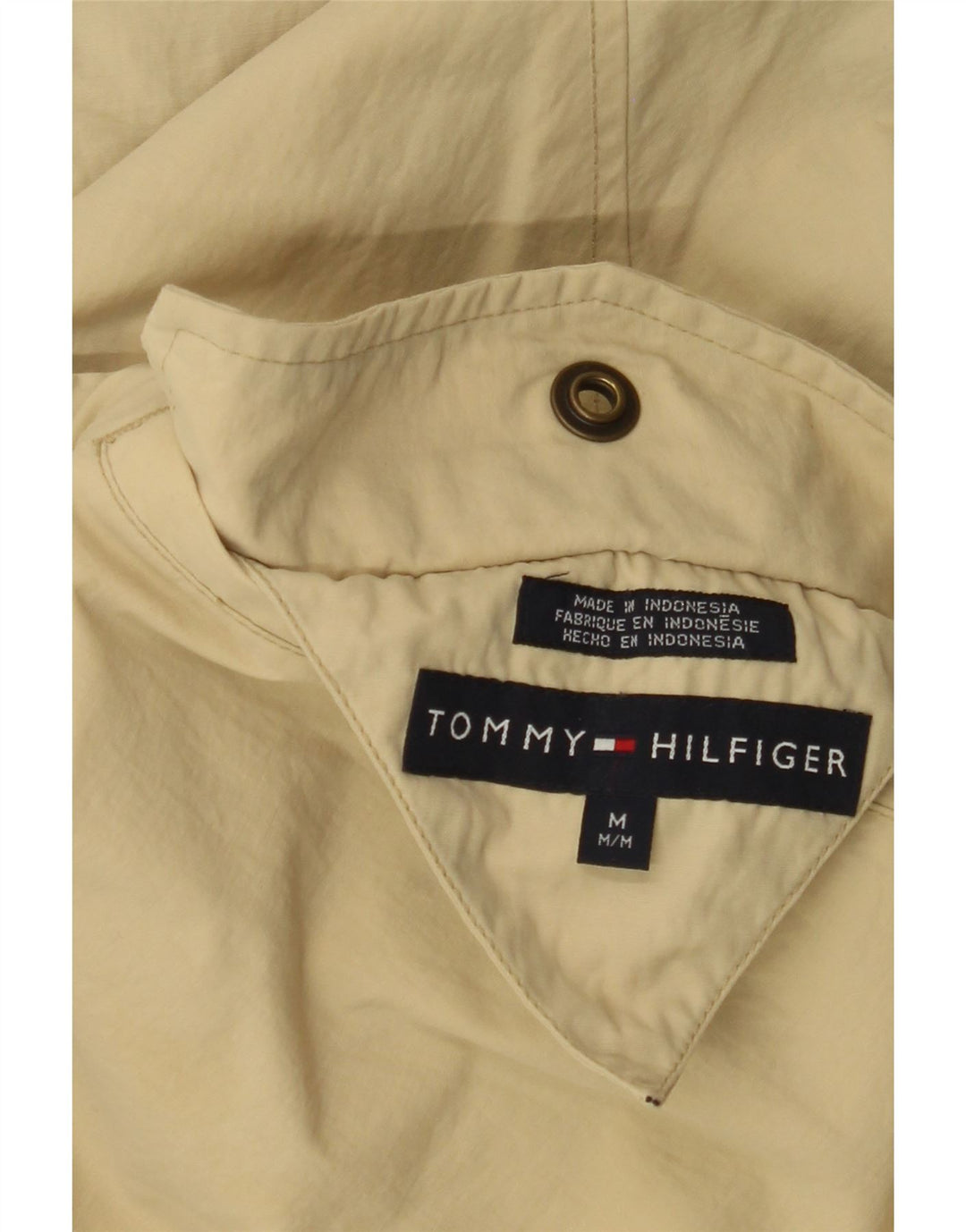 TOMMY HILFIGER Muška reverzibilna jakna UK 38 srednje tamnoplava karirana najlon