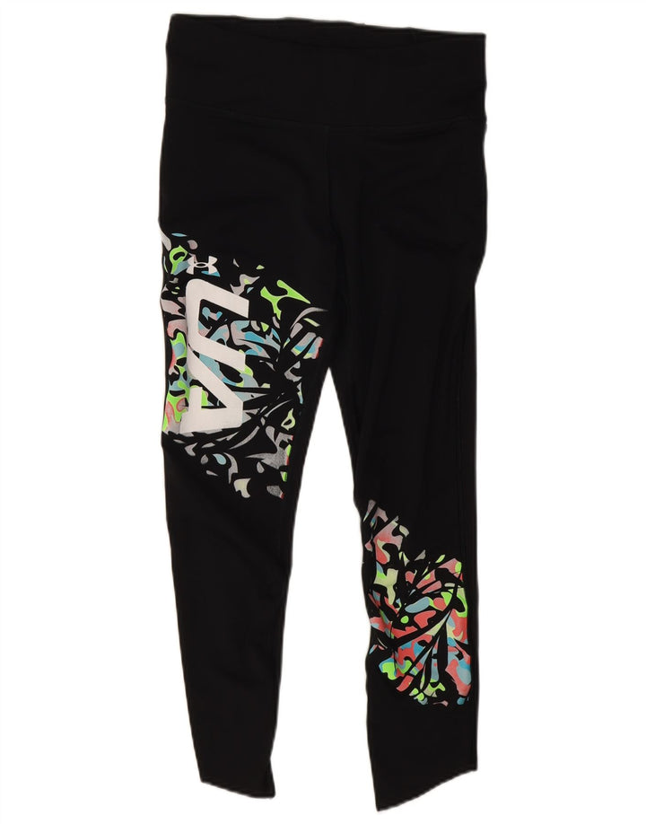 Ženske tajice s apstraktnim uzorkom Under Armour Heat Gear UK 12 srednje crne