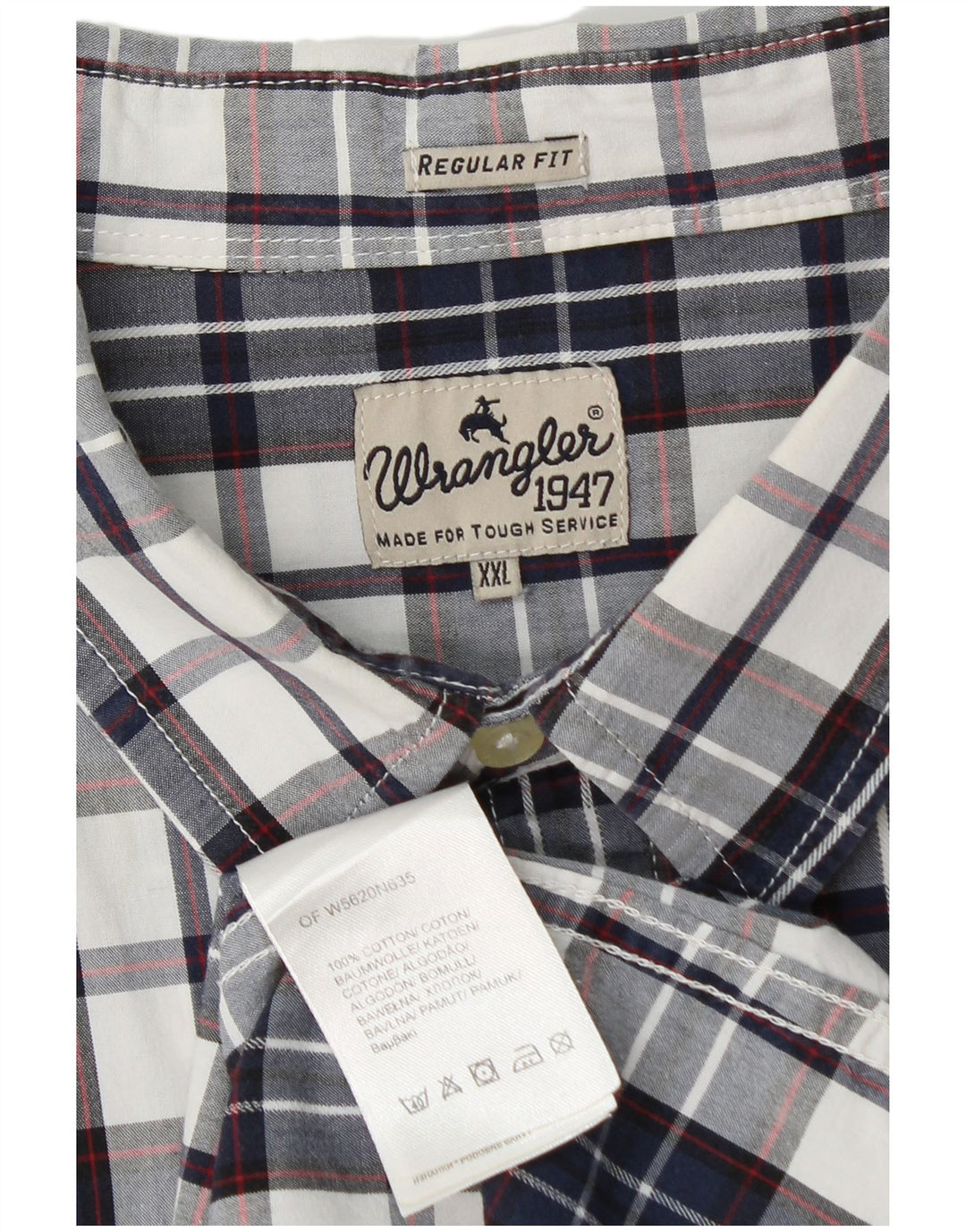 Wrangler muška košulja standardnog kroja 2XL tamnoplavi pamuk s kariranim okvirom