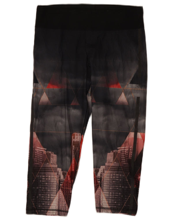 Adidas ženske Climalite Graphic tajice UK 12/14 srednje crne geometrijske