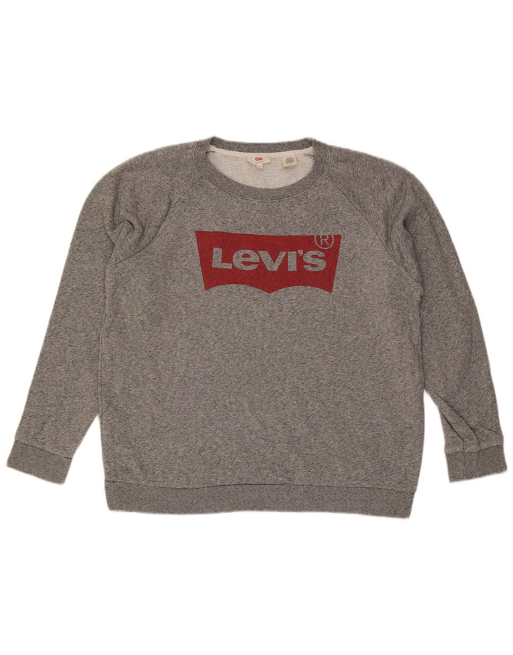 Levi's muški džemper s grafičkim motivima, srednje sivi flekasti pamuk