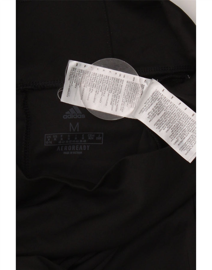 ADIDAS Ženske Aeroready tajice UK 12/14 Srednje crni poliester