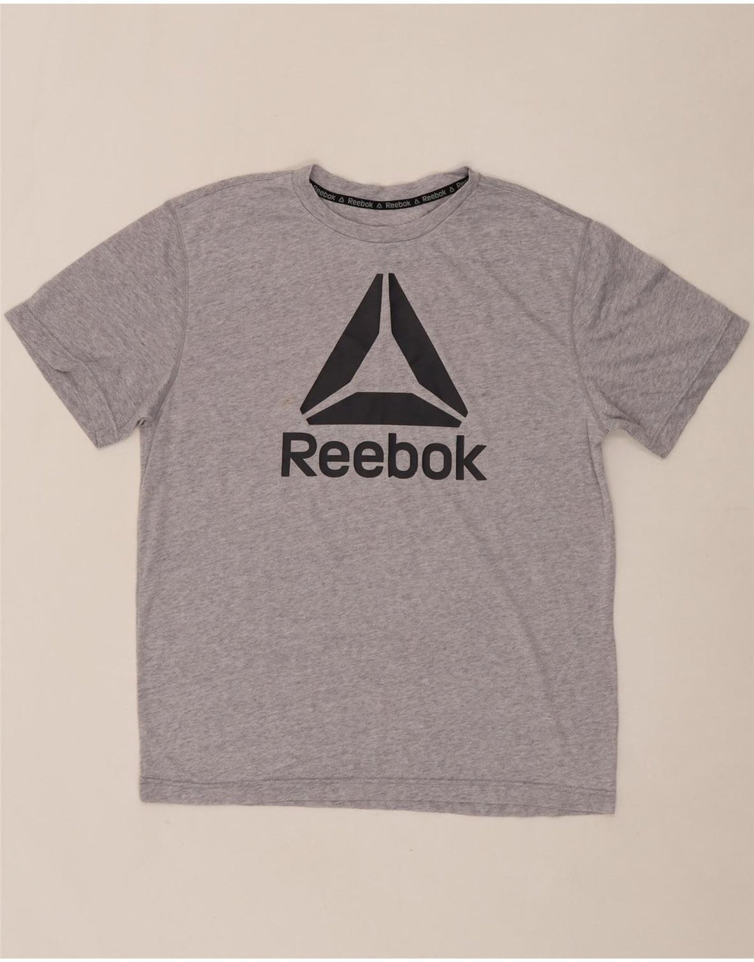 REEBOK Mens Graphic T-Shirt Top Medium Grey Vintage Reebok and Second-Hand Reebok from Messina Hembry 