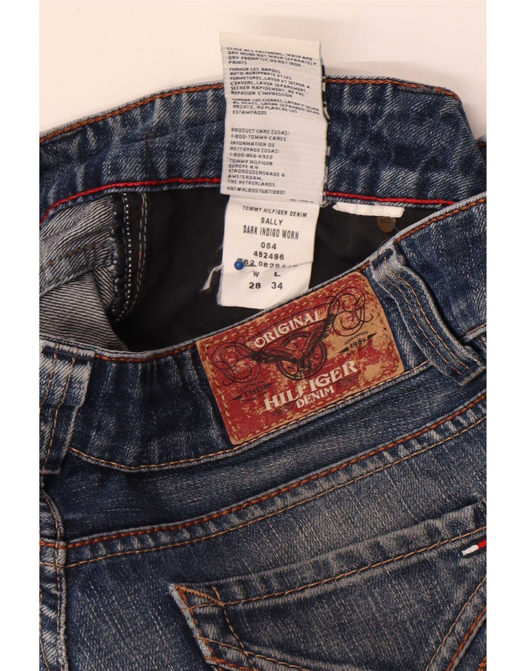 Tommy Hilfiger Ženske Bootcut traperice W28 L34 Plavi pamuk