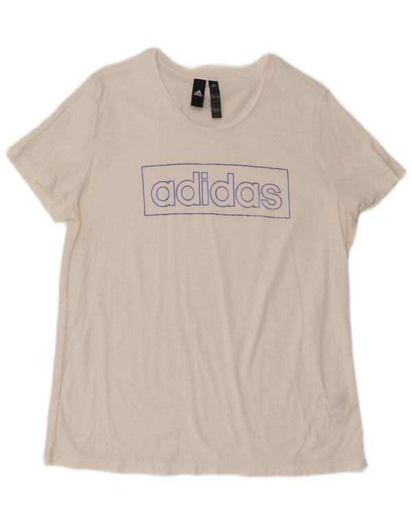 Adidas ženska majica kratkih rukava s grafičkim motivima UK 20/22 XL bijeli pamuk