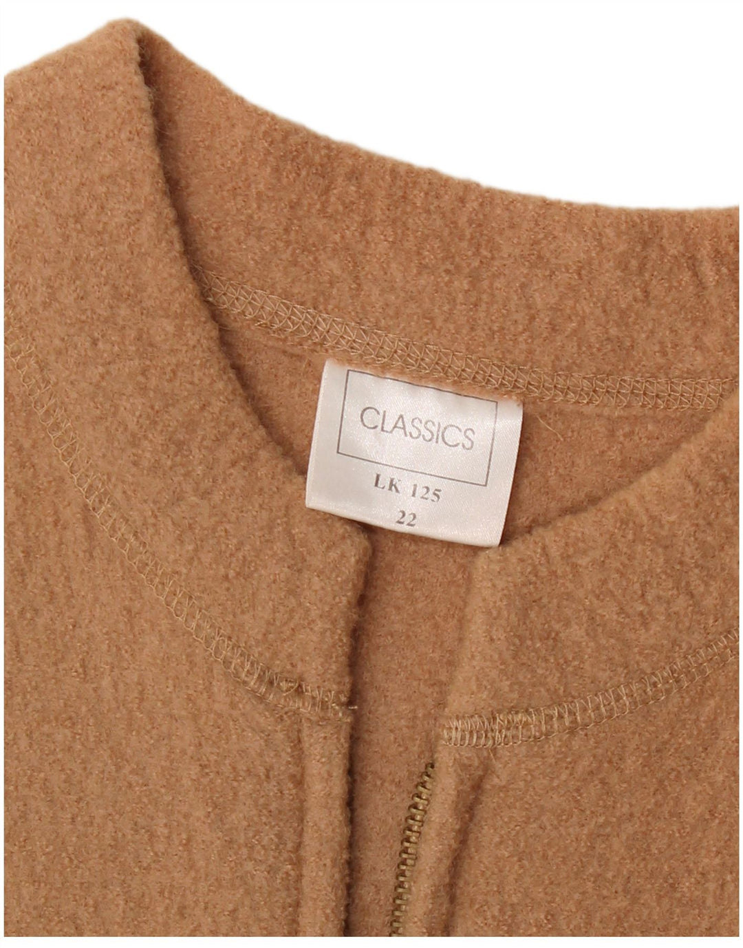 Vintage ženski kaput UK 22 3XL bež cvjetne vune